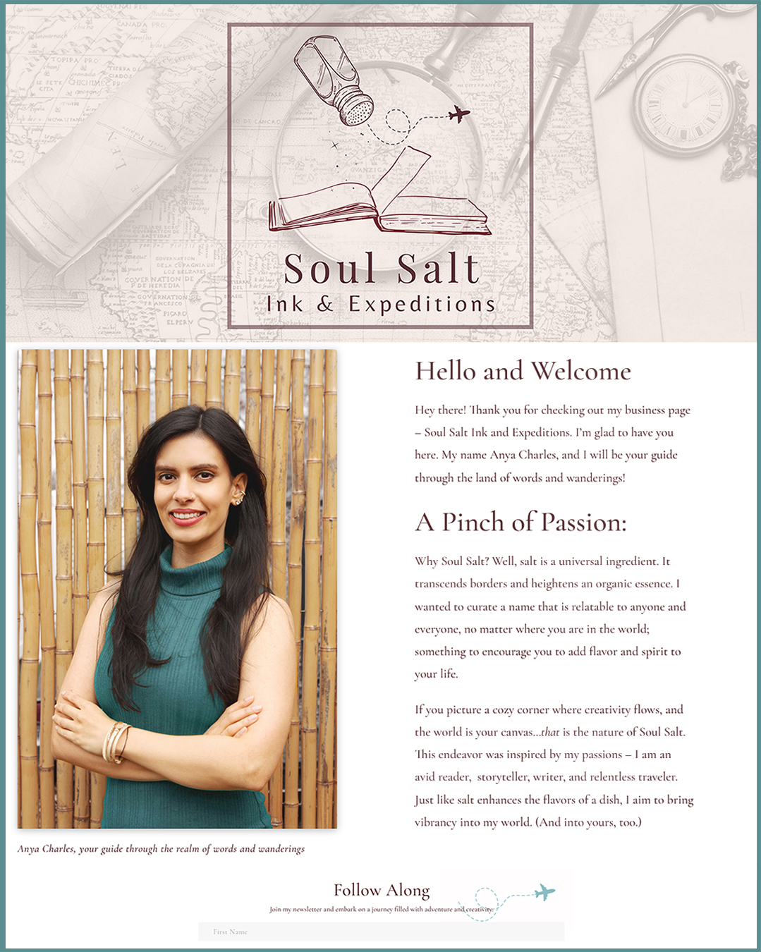 Check out Anya's new business website – Soul Salt Ink and Expeditions
