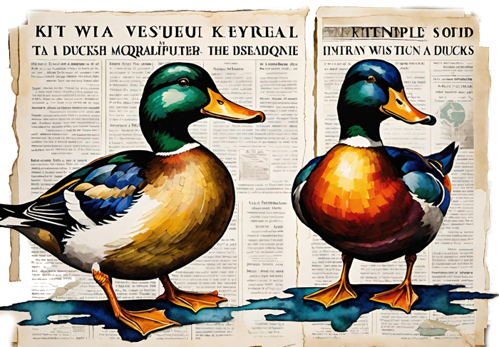 Two ducks encouraging you to Text that incorporates your SEO Keywords