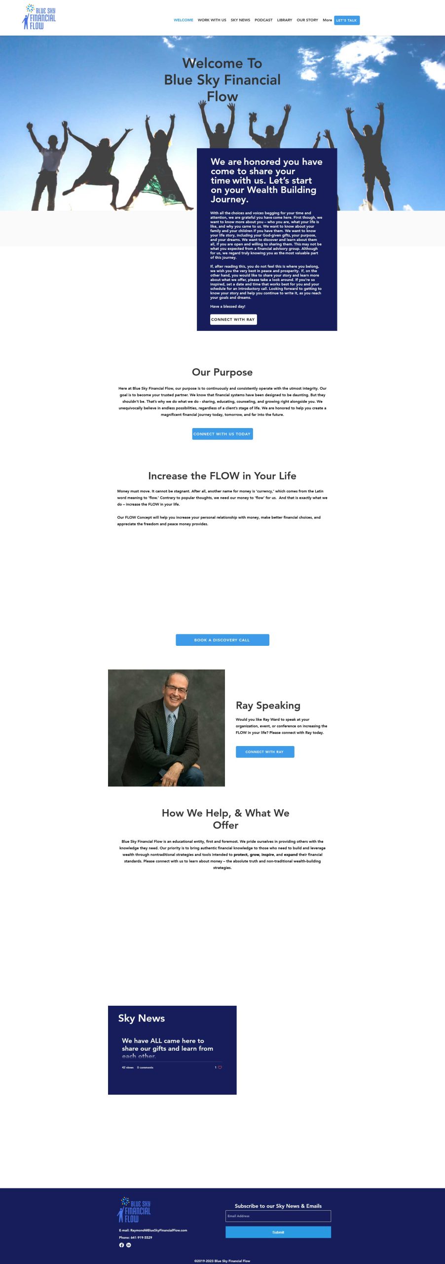 Former Blue Sky Financial Flow Website Before Rebranding by DuckByte