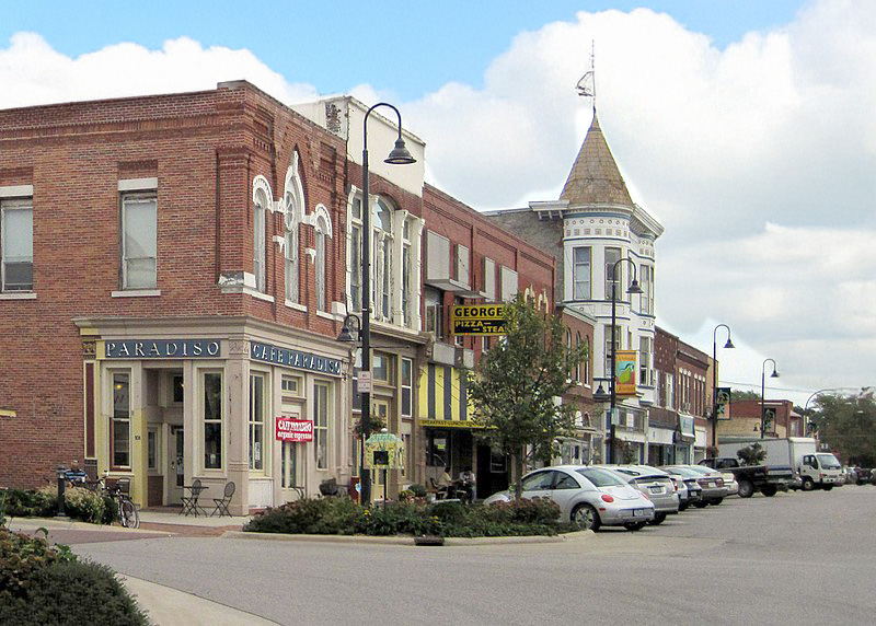Cafe Paradiso on Main Street in Fairfield, Iowa, where entrepreneurs and creatives connect